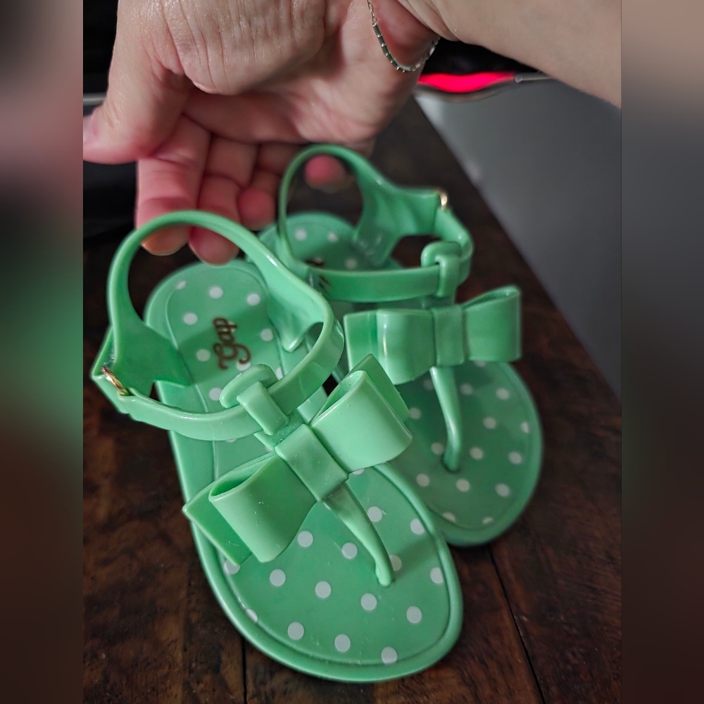 GAP Green Jelly Sandals with Ankle Strap